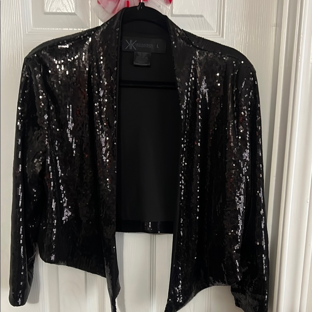 Kardashian Kollection Black Sequin Jacket